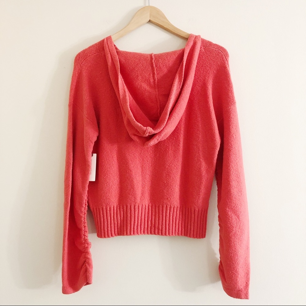 NWT Anthropologie Pink Zurich Hooded Sweater - Picture 6 of 8